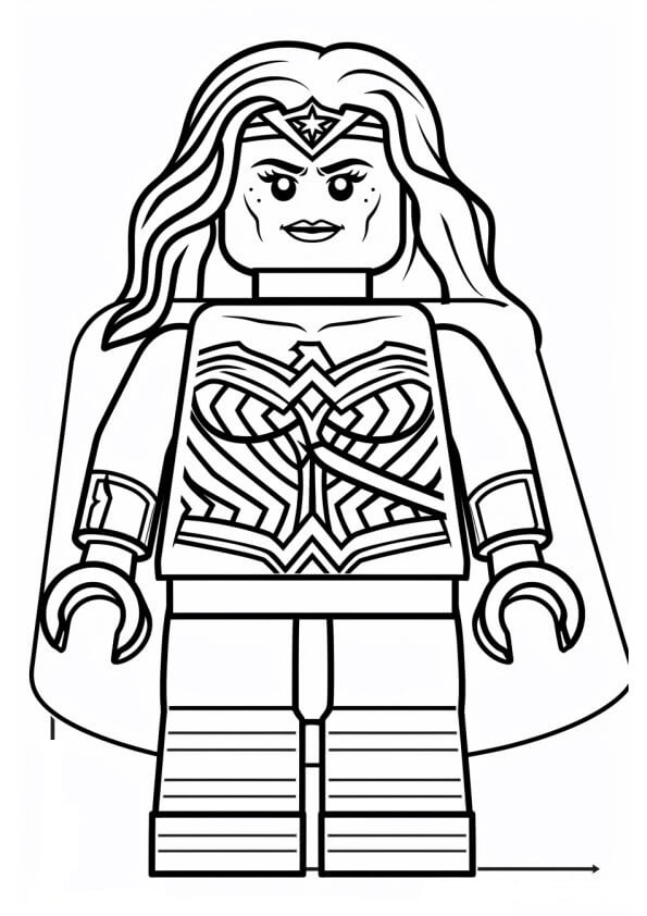 Desenho de Mulher-Maravilha para imprimir