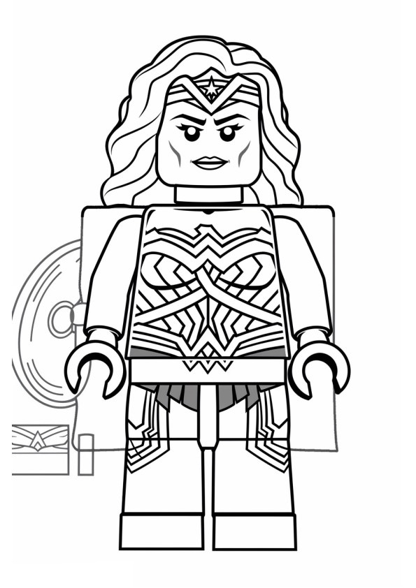 Desenho de Mulher-Maravilha para imprimir