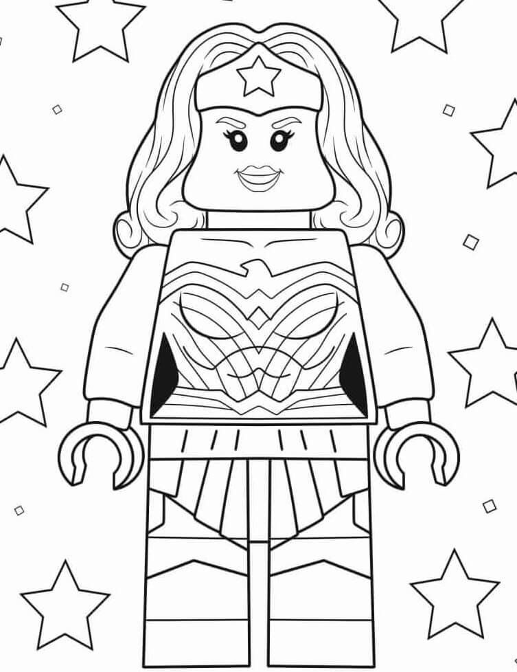 Desenho de Mulher-Maravilha para imprimir