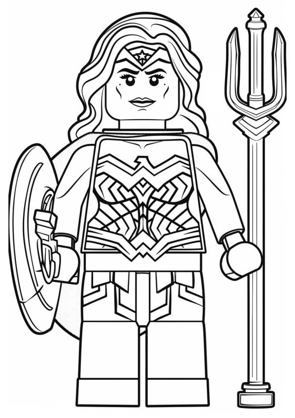 Desenho de Mulher-Maravilha para imprimir