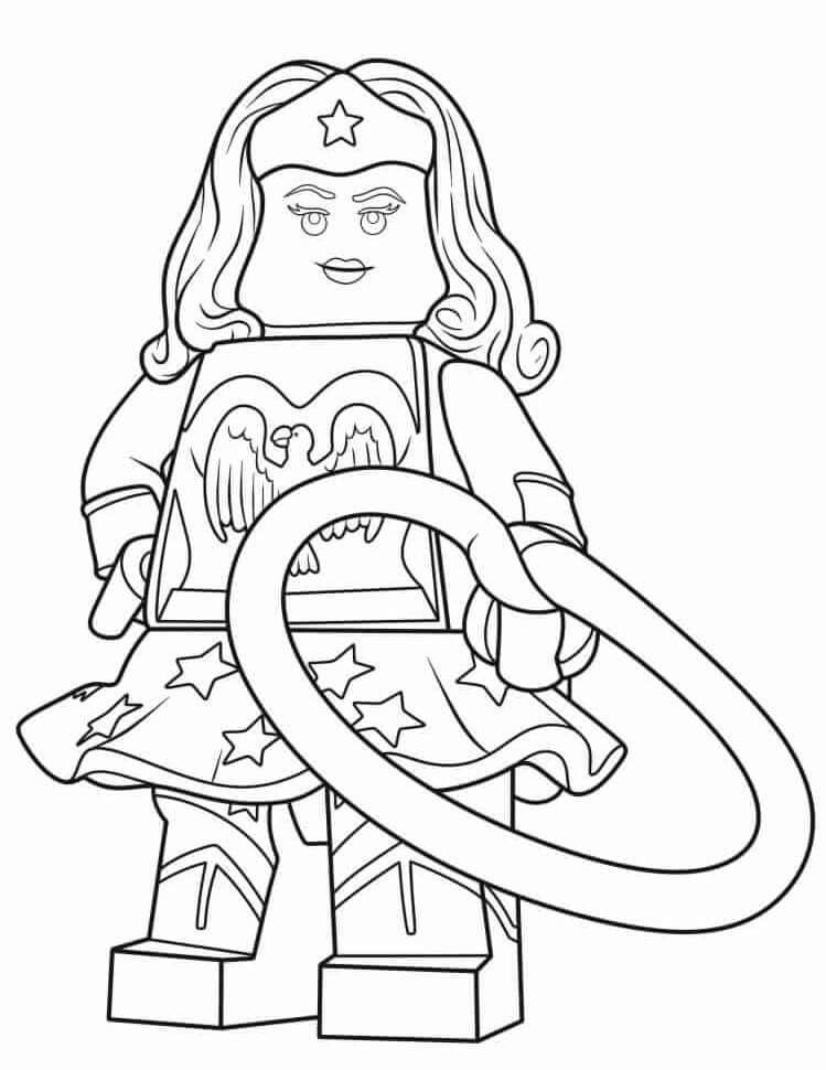 Desenho de Mulher-Maravilha para imprimir