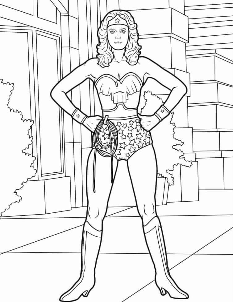Desenho de Mulher-Maravilha para imprimir