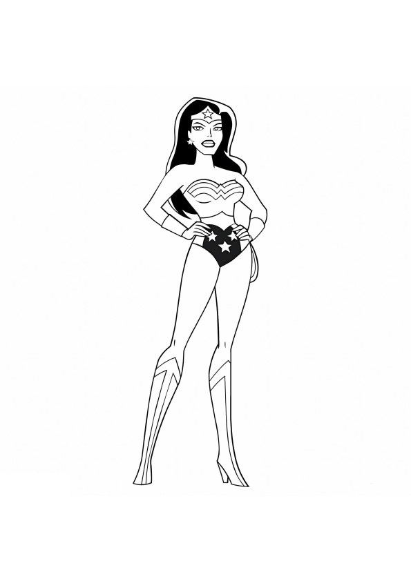 Desenho de Mulher-Maravilha para imprimir