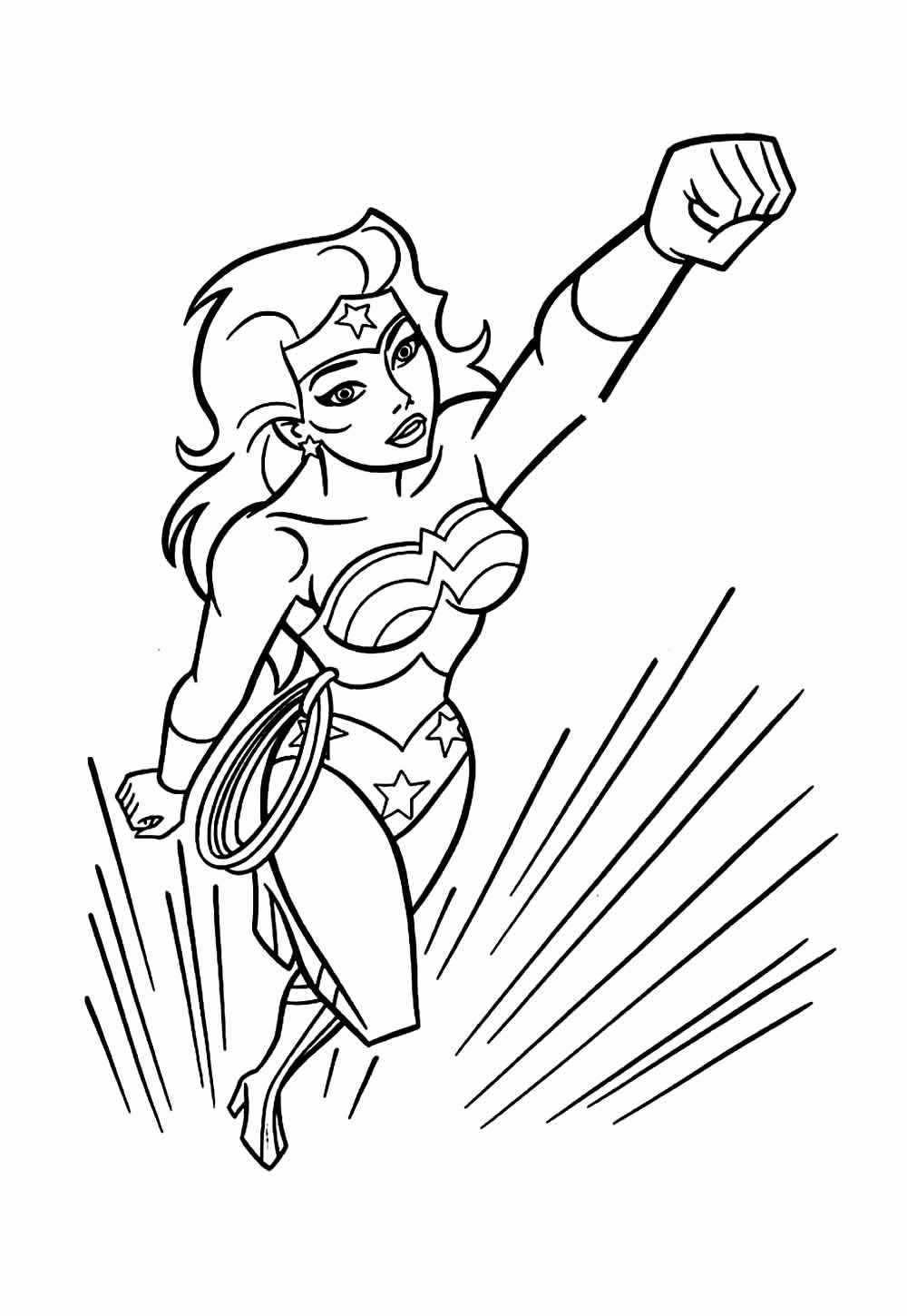 Desenho de Mulher-Maravilha para imprimir