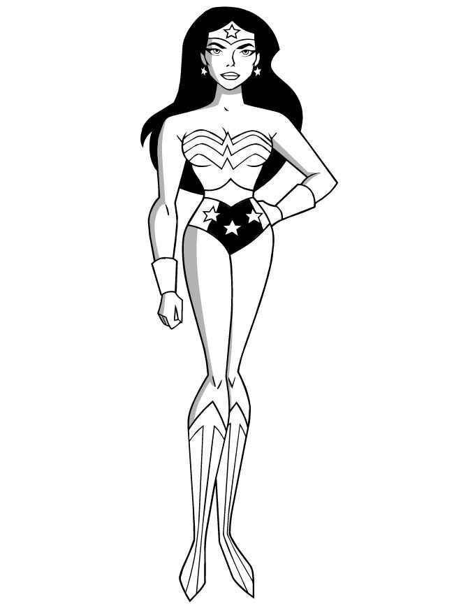 Desenho de Mulher-Maravilha para imprimir