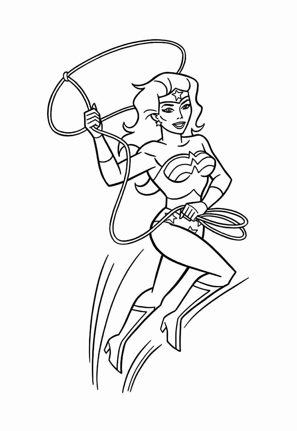 Desenho de Mulher-Maravilha para imprimir