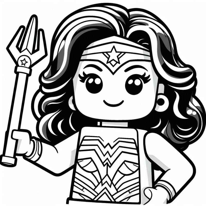 Desenho de Mulher-Maravilha para imprimir