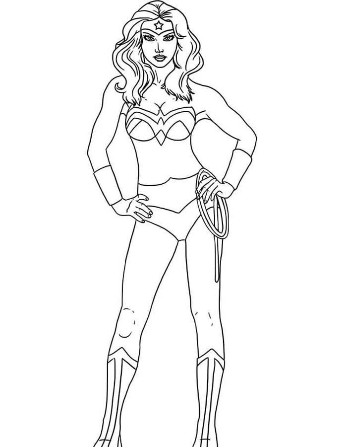 Desenho de Mulher-Maravilha para imprimir