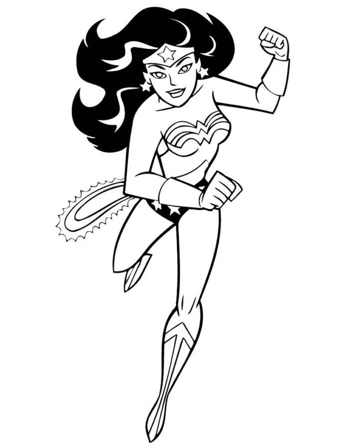 Desenho de Mulher-Maravilha para imprimir