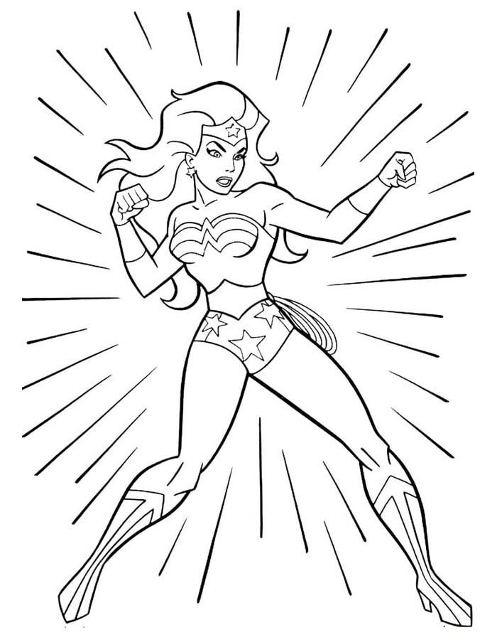 Desenho de Mulher-Maravilha para imprimir