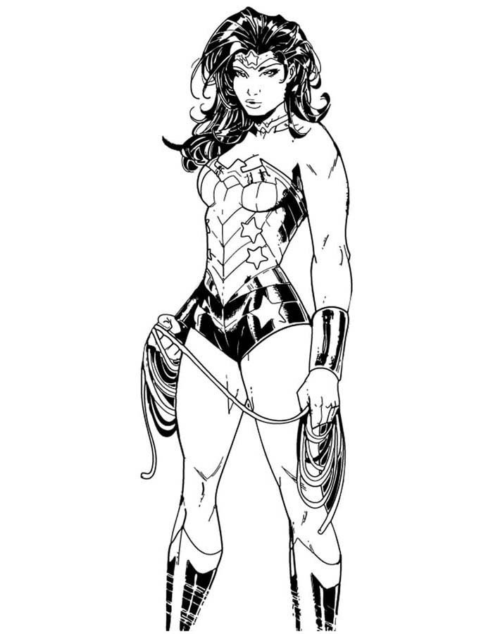 Desenho de Mulher-Maravilha para imprimir