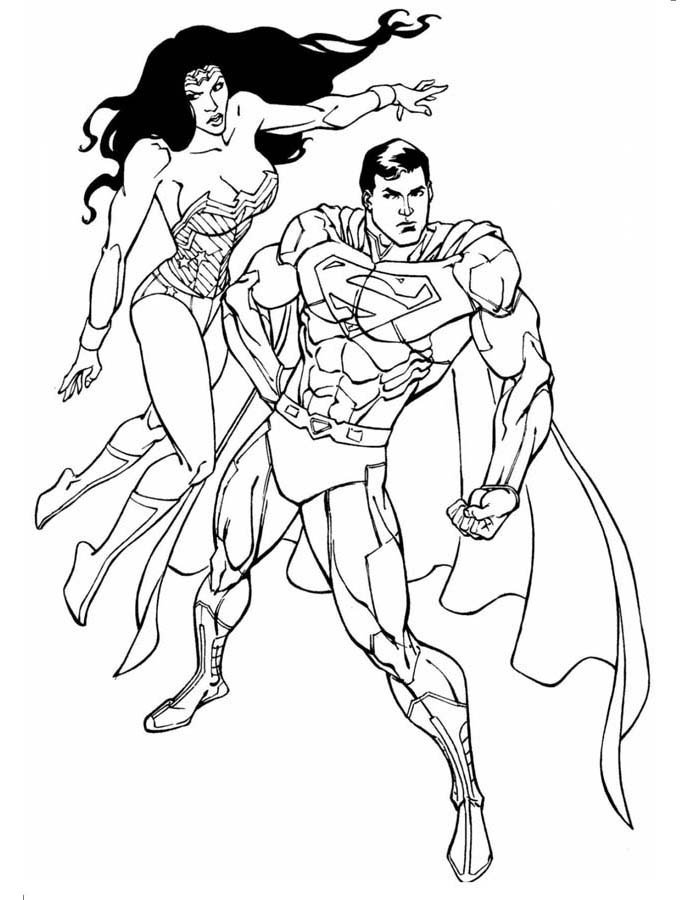 Desenho de Mulher-Maravilha para imprimir