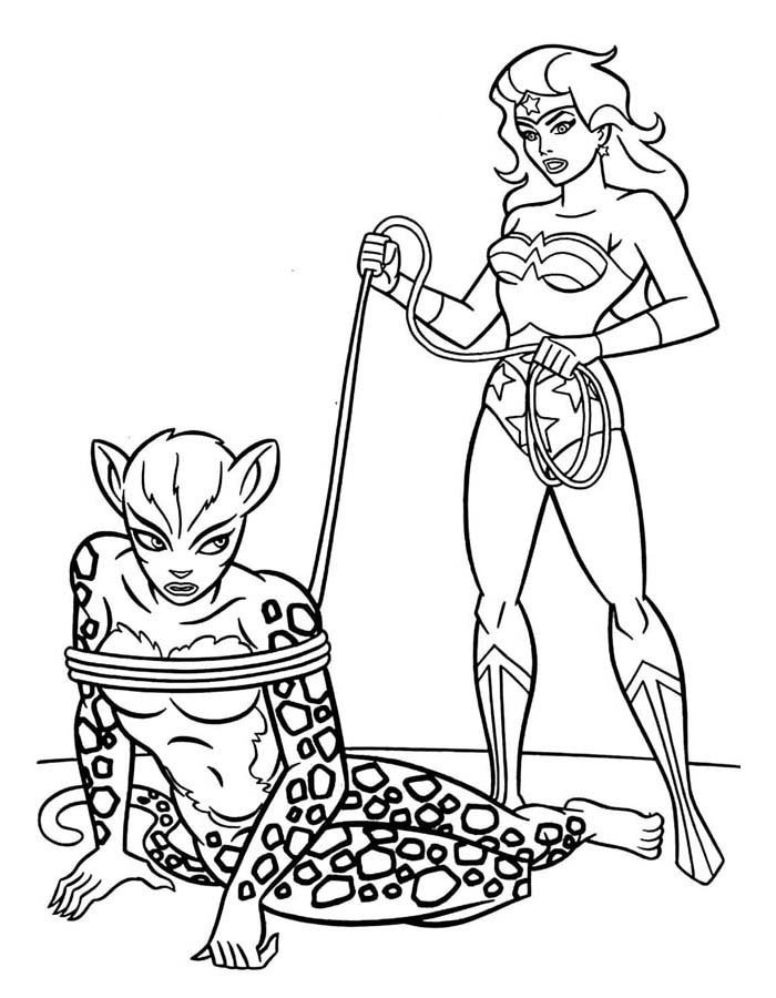 Desenho de Mulher-Maravilha para imprimir