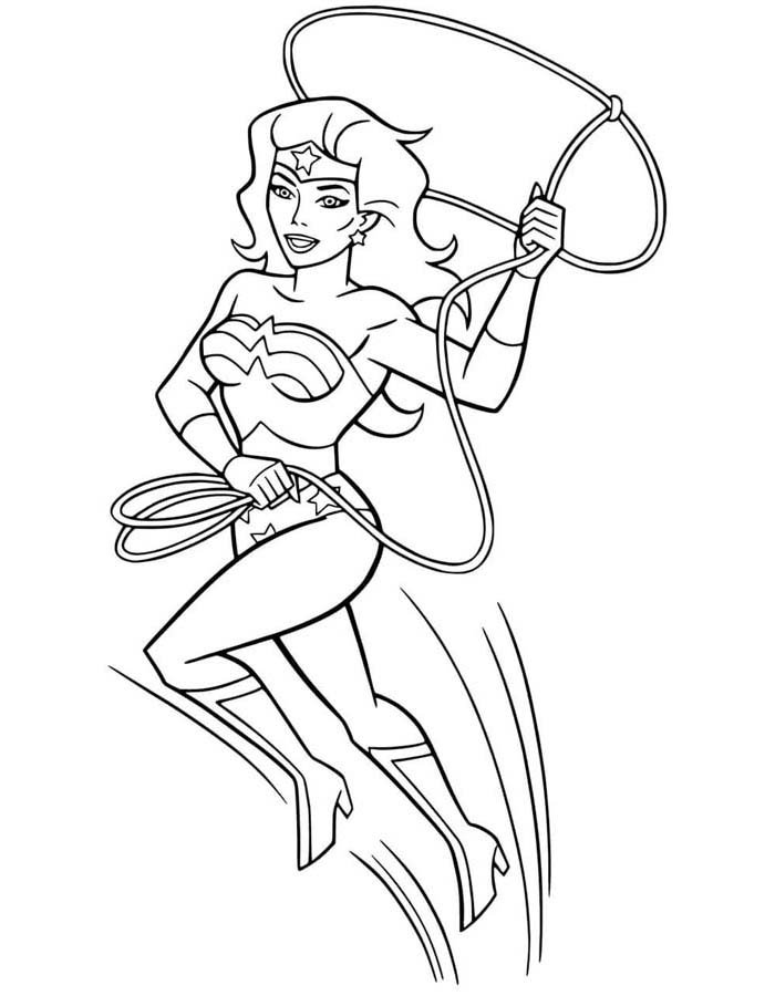 Desenho de Mulher-Maravilha para imprimir