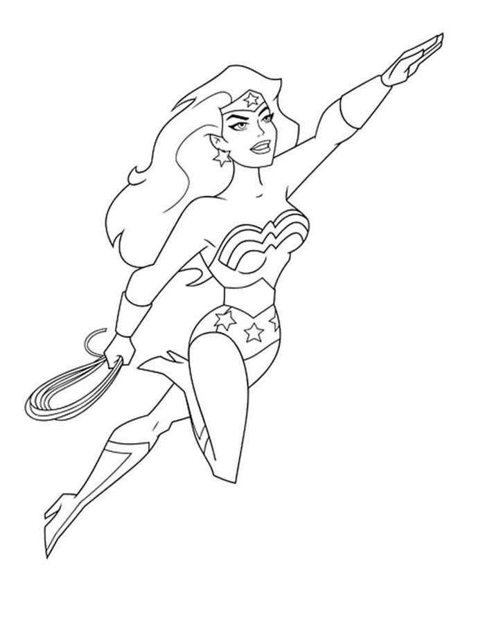 Desenho de Mulher-Maravilha para imprimir