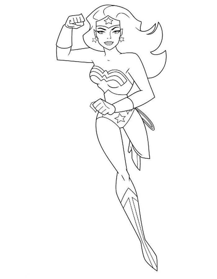Desenho de Mulher-Maravilha para imprimir