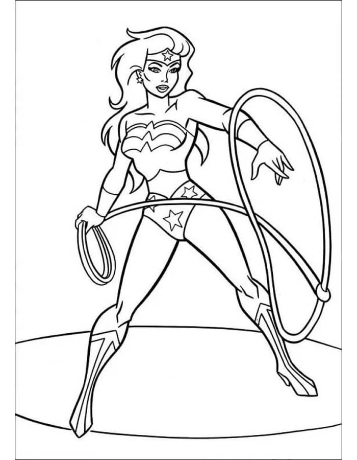 Desenho de Mulher-Maravilha para imprimir