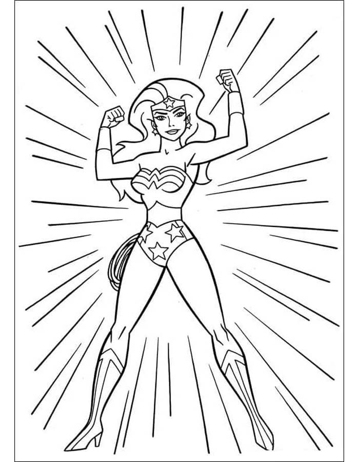 Desenho de Mulher-Maravilha para imprimir