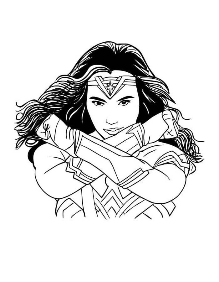 Desenho de Mulher-Maravilha para imprimir