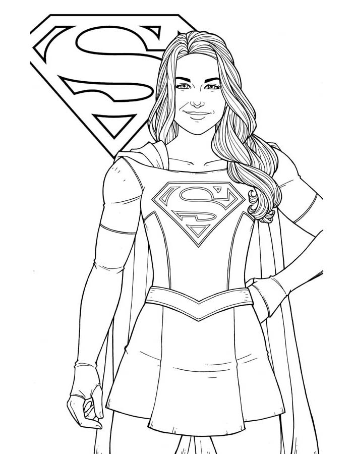 Desenho de Mulher-Maravilha para imprimir