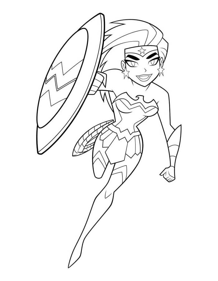 Desenho de Mulher-Maravilha para imprimir
