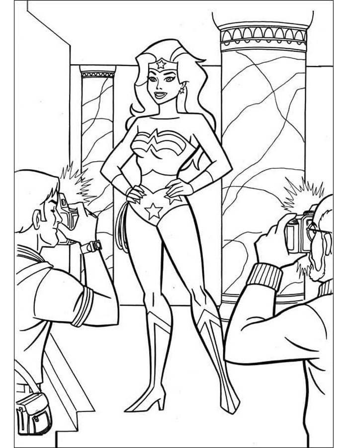 Desenho de Mulher-Maravilha para imprimir