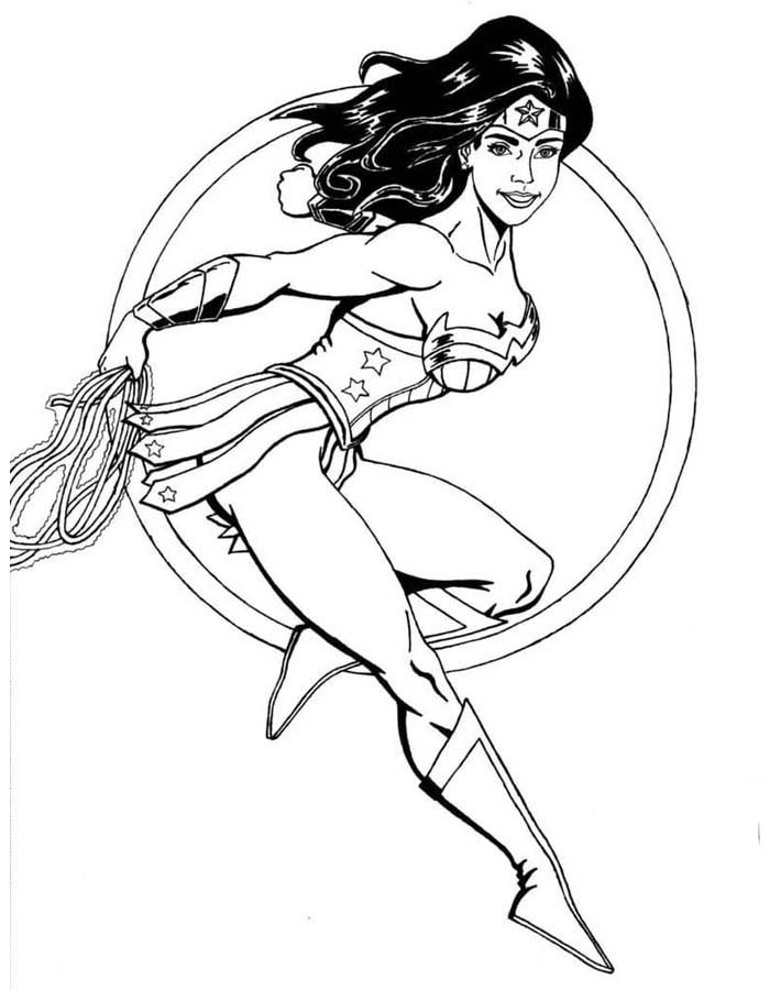 Desenho de Mulher-Maravilha para imprimir