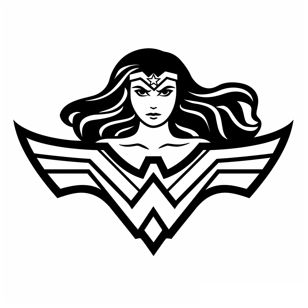 Desenho de Mulher-Maravilha para imprimir