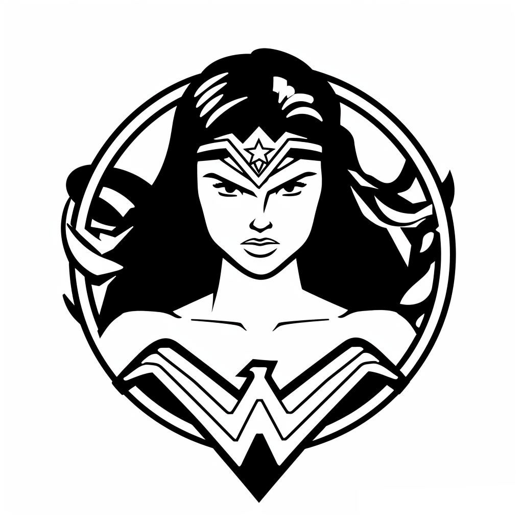 Desenho de Mulher-Maravilha para imprimir