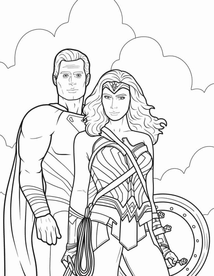 Desenho de Mulher-Maravilha para imprimir