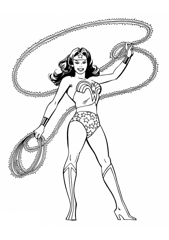 Desenho de Mulher-Maravilha para imprimir