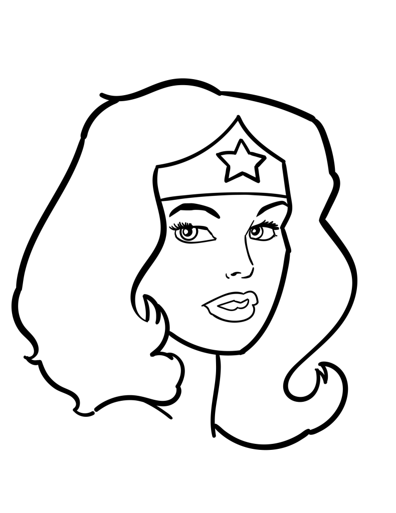Desenho de Mulher-Maravilha para imprimir