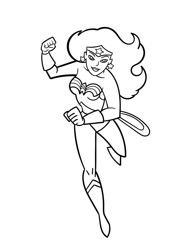 Desenho de Mulher-Maravilha para imprimir