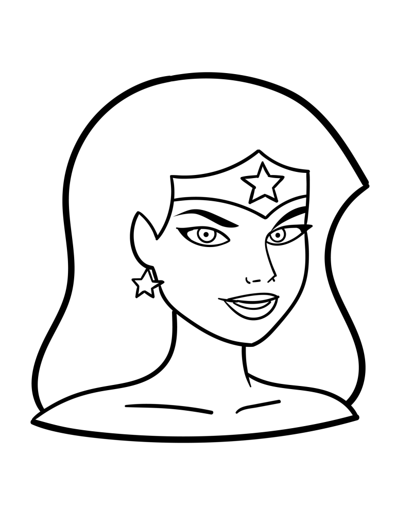 Desenho de Mulher-Maravilha para imprimir