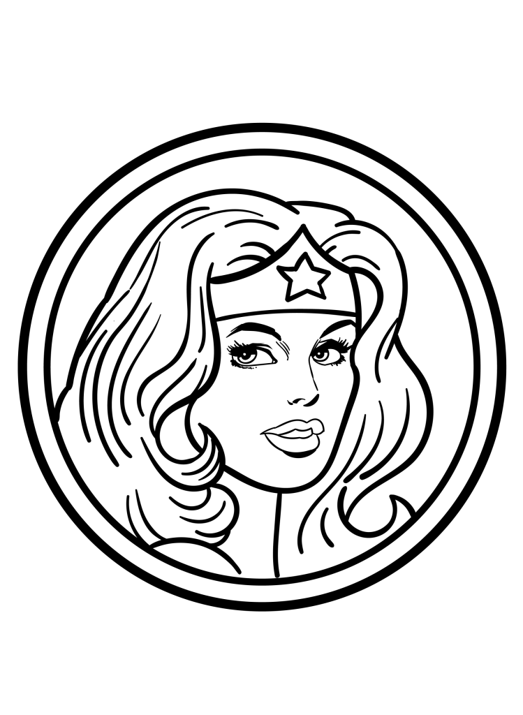 Desenho de Mulher-Maravilha para imprimir