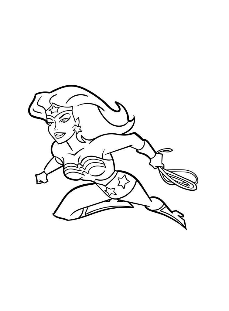 Desenho de Mulher-Maravilha para imprimir
