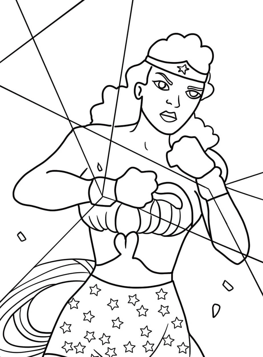 Desenho de Mulher-Maravilha para imprimir