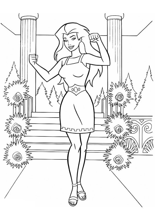 Desenho de Mulher-Maravilha para imprimir