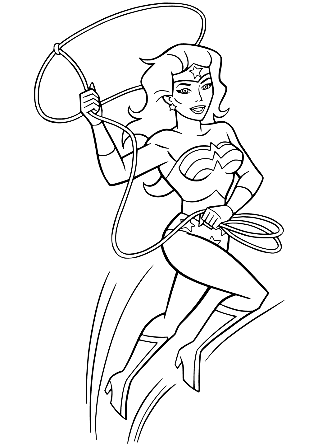 Desenho de Mulher-Maravilha para imprimir