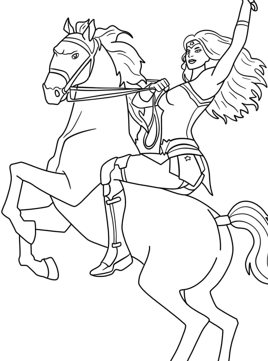 Desenho de Mulher-Maravilha para imprimir