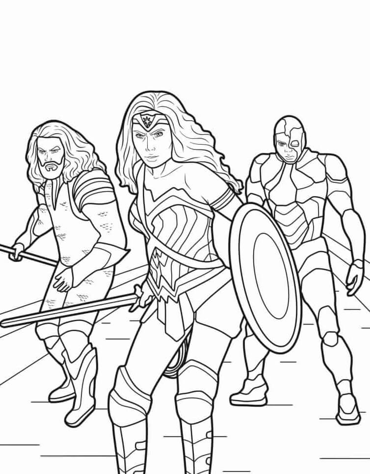 Desenho de Mulher-Maravilha para imprimir