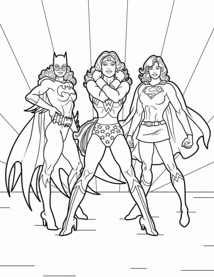 Desenho de Mulher-Maravilha para imprimir