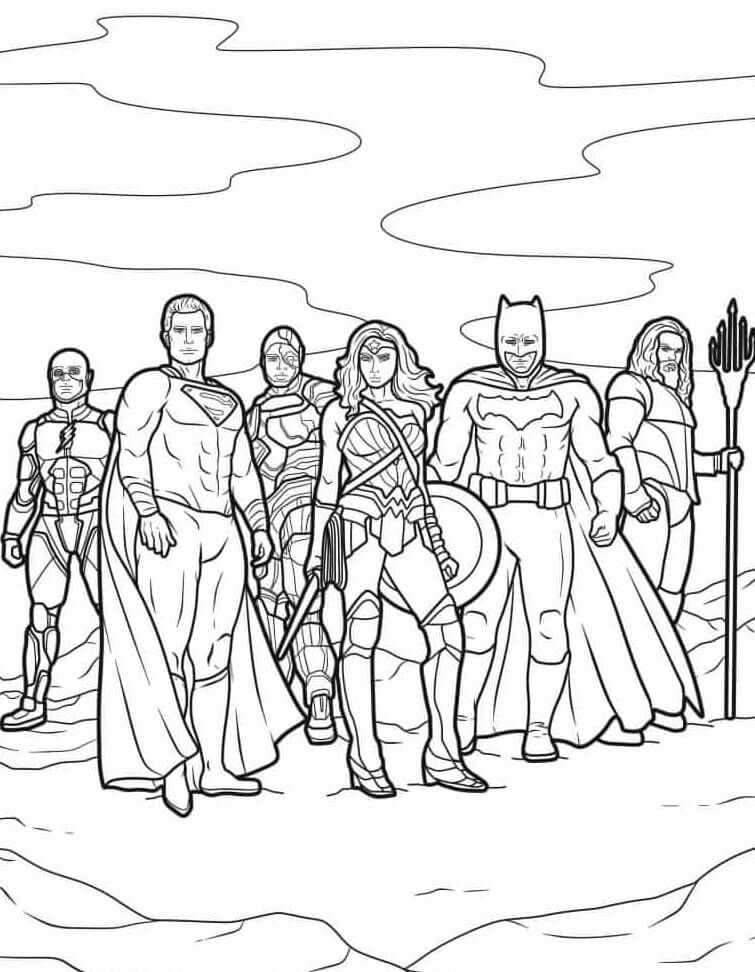 Desenho de Mulher-Maravilha para imprimir