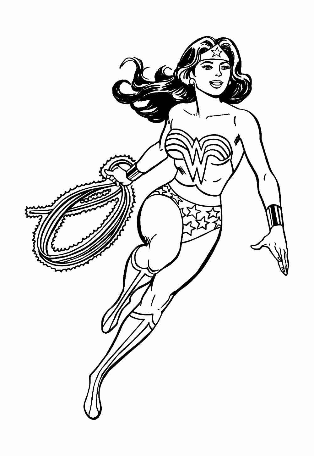 Desenho de Mulher-Maravilha para imprimir