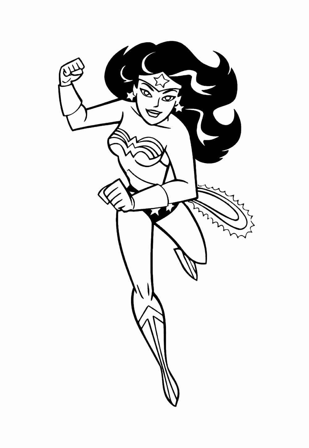 Desenho de Mulher-Maravilha para imprimir