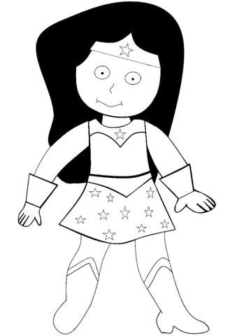 Desenho de Mulher-Maravilha para imprimir