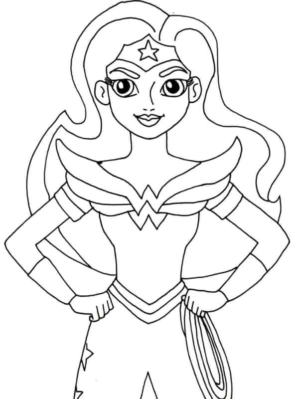 Desenho de Mulher-Maravilha para imprimir