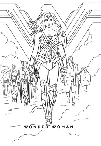 Desenho de Mulher-Maravilha para imprimir