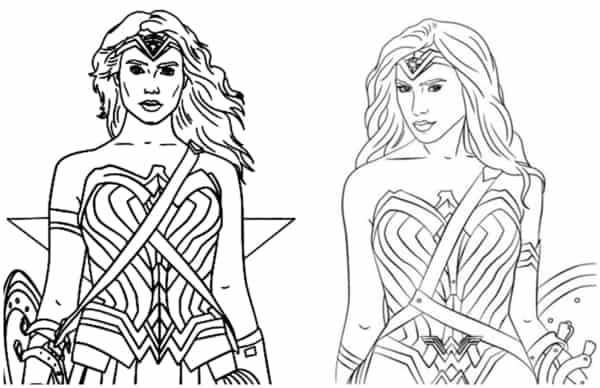 Desenho de Mulher-Maravilha para imprimir