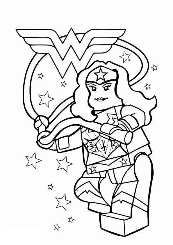 Desenho de Mulher-Maravilha para imprimir